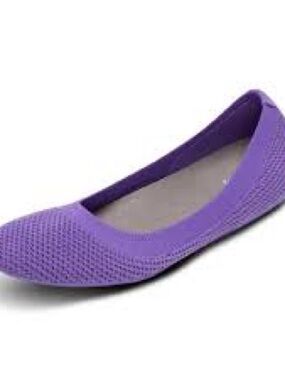 All bird tree breezes Purple Knit Ballet Flat - Women
